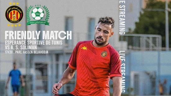 Suivez en direct, aujourd’hui à 17h30, la rencontre entre l’Espérance Sportive de Tunis et l’Avenir Sportif de Soliman.